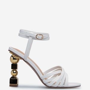 GINNIE EMBELLISHED HEELED SANDAL